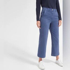Everlane Wide Leg Crop Pant Blue (Small, Size 4)
